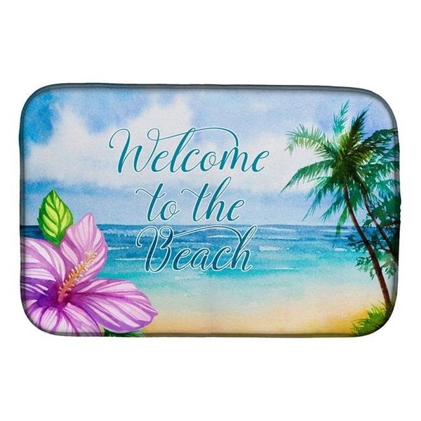 Carolines Treasures Carolines Treasures BB8530DDM Beach Scene Welcome Dish Drying Mat BB8530DDM